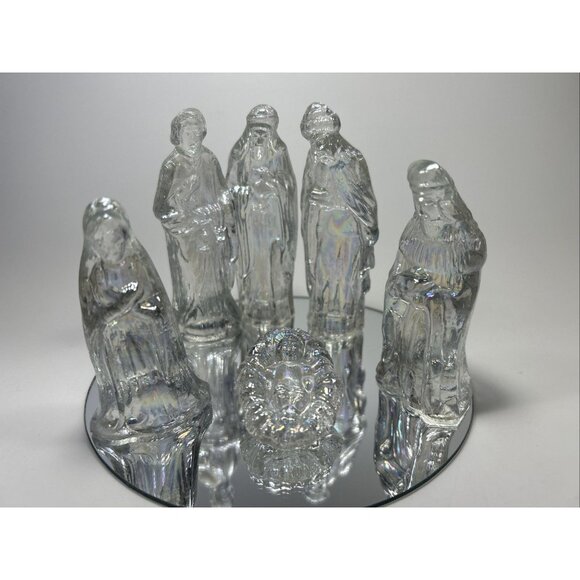Vintage House Of Lloyd Christmas Around The World Crystal Glass Nativity Set - Picture 7 of 13